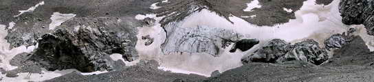 Glacier Noir - Séparation des glaciers inférieur et supérieur