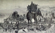 Hannibal - 'la traversée du Rhône', Gustave Derennes
